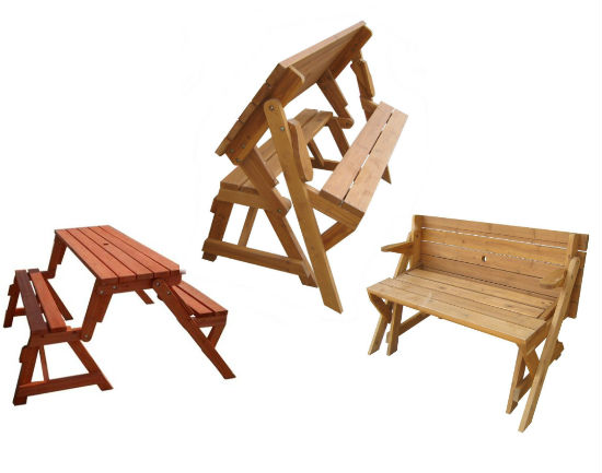folding bench and picnic table combo free plans | Wooden 